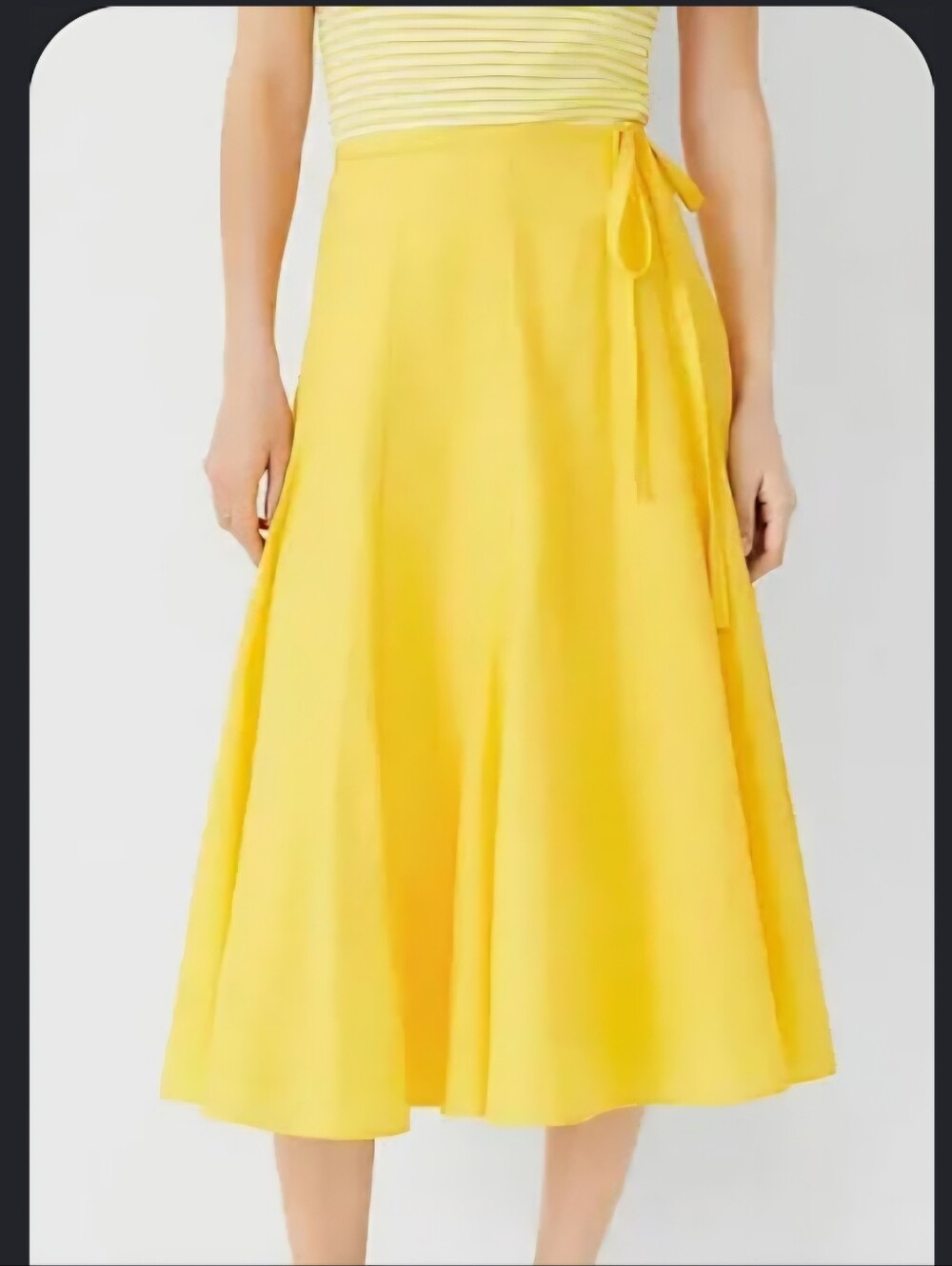 Ann Taylor Lined Yellow Women's Wrap Skirt
